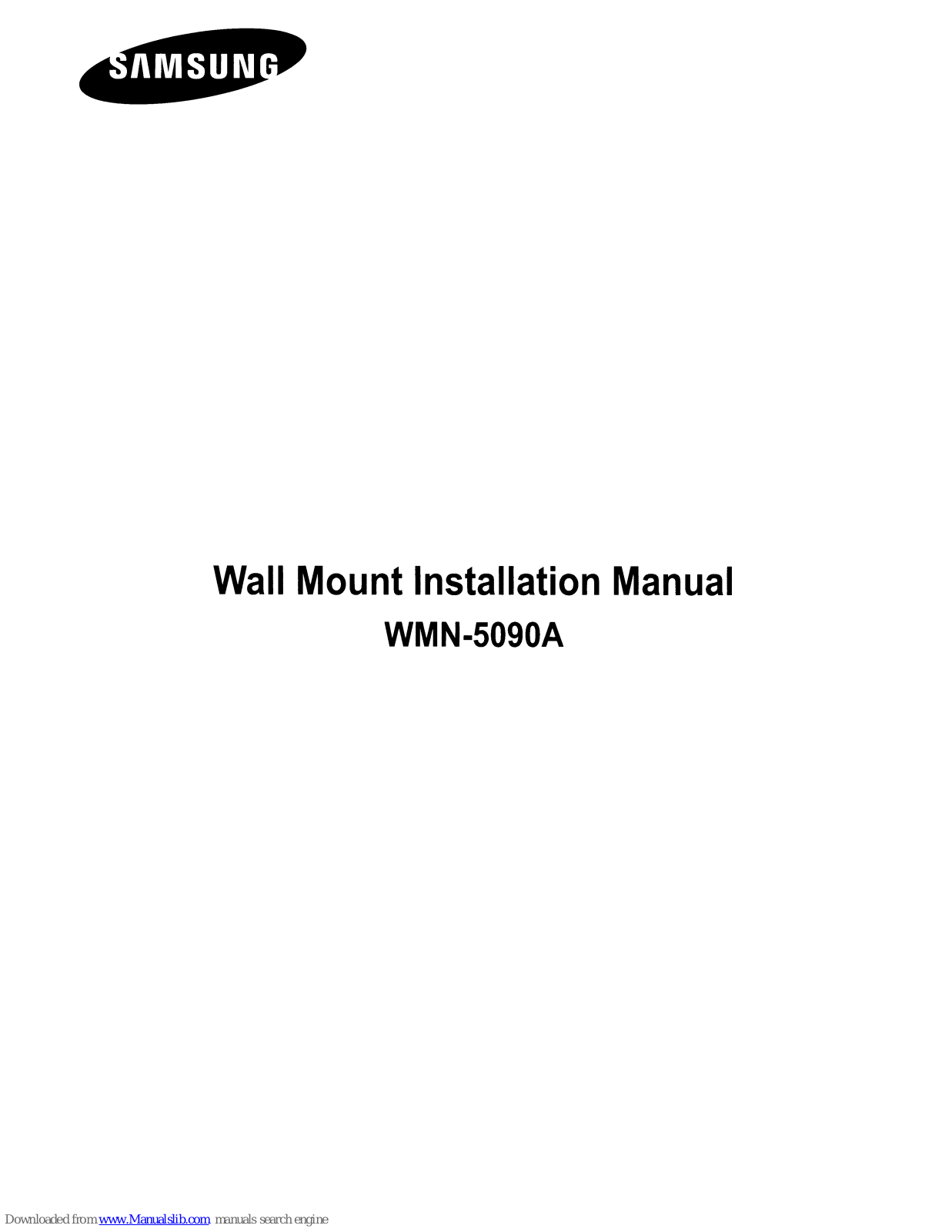 Samsung WMN5090, WMN-5090A Installation Instructions Manual