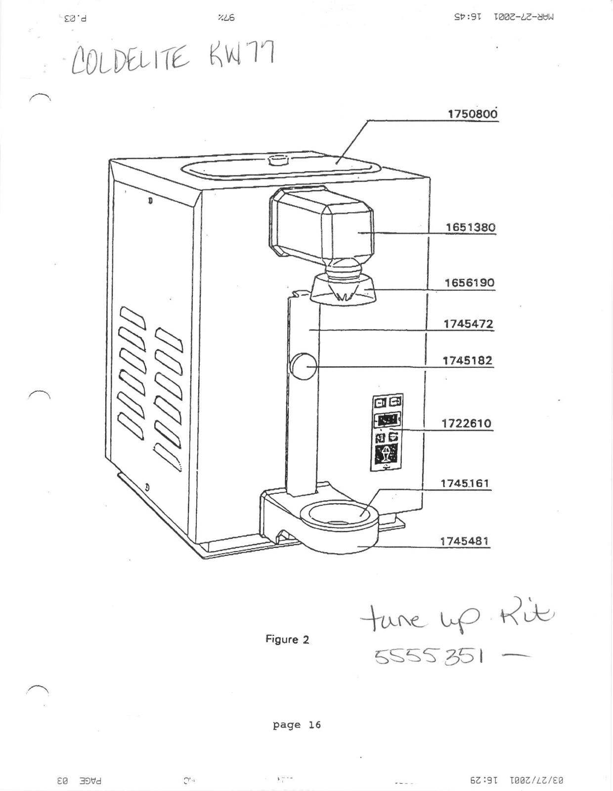 Coldelite KW77 Parts List