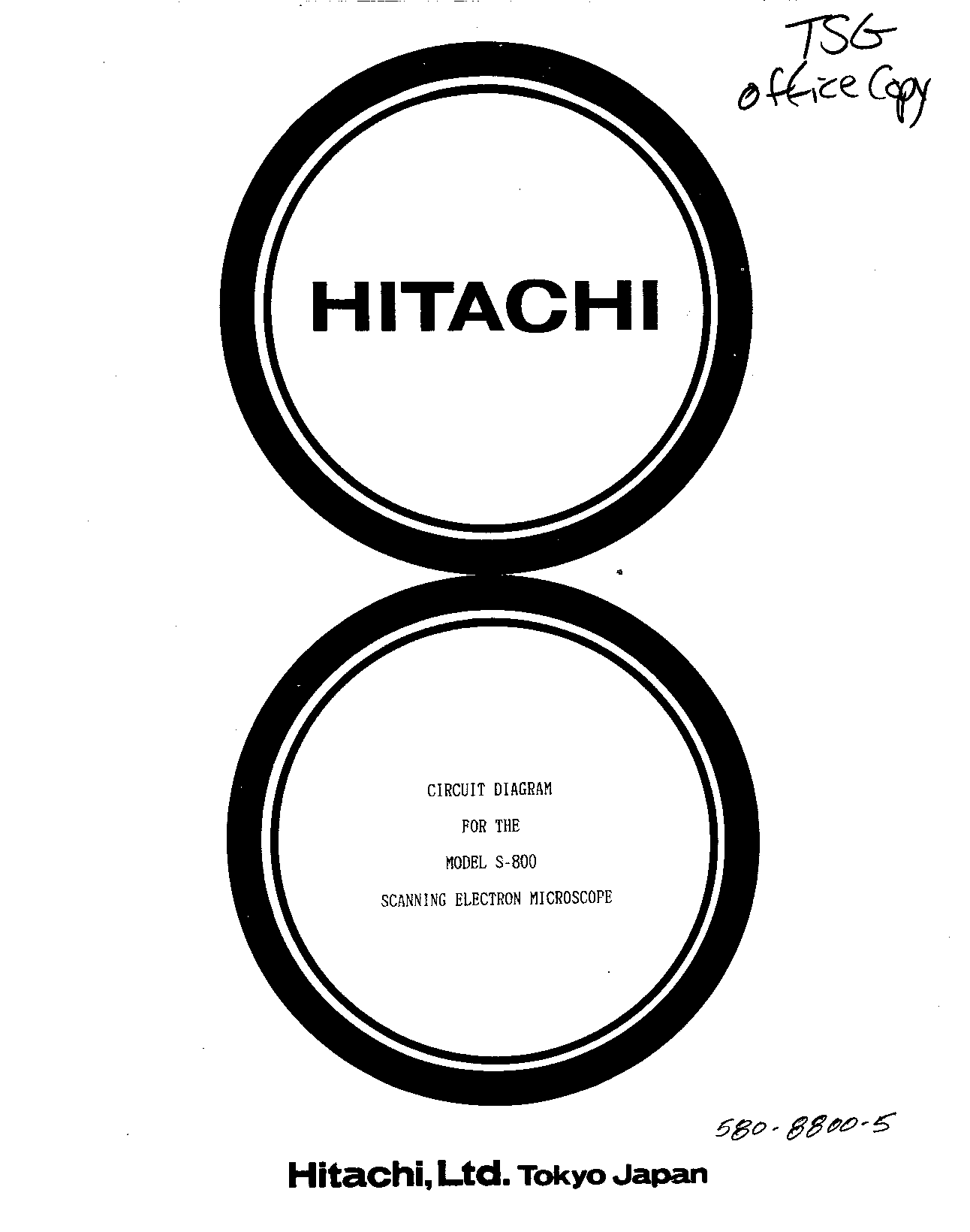 Hitachi S-800 User Manual