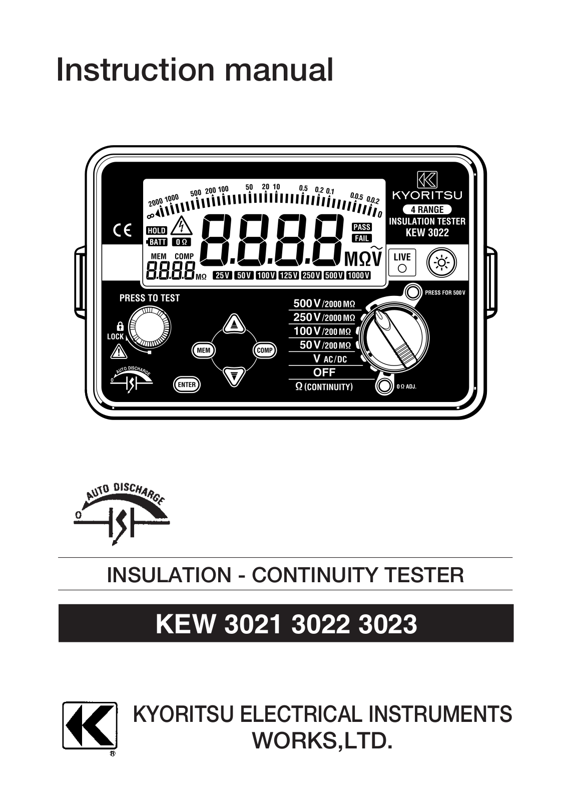 KYORITSU 3023 User Manual