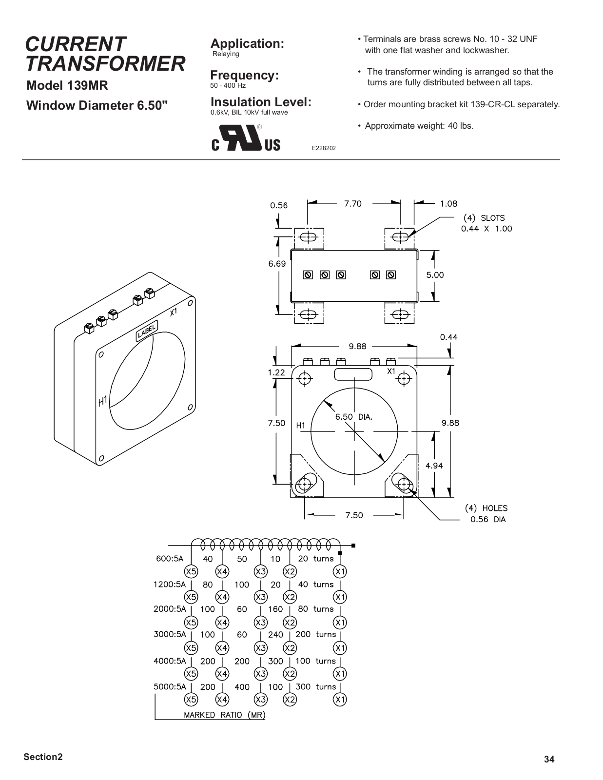 Crompton Instruments 139MR Data Sheet