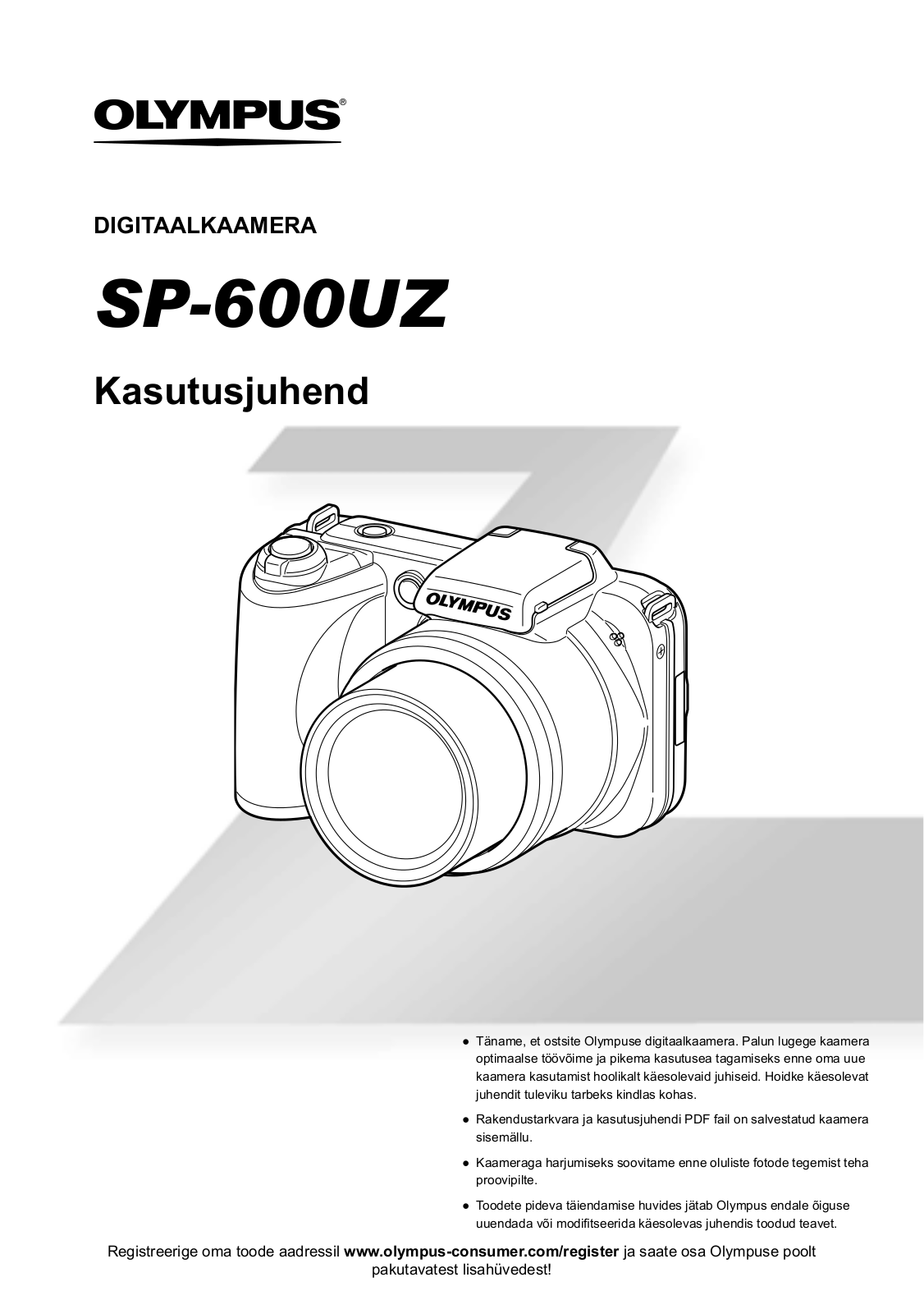 OLYMPUS SP-600UZ User Manual