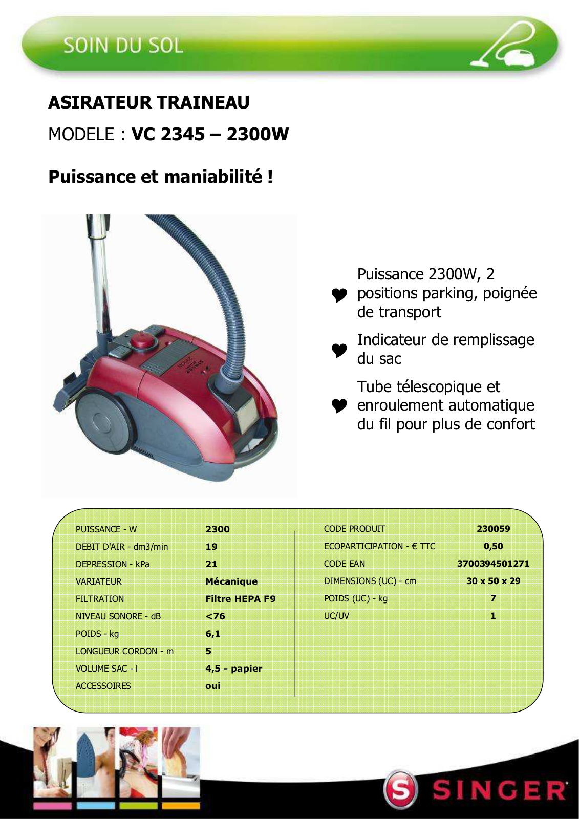 SINGER VC 2345 User Manual