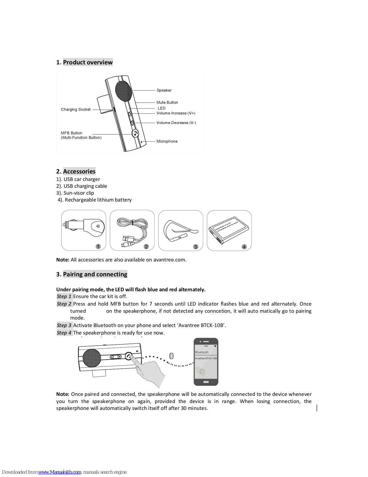 Avantree 10BP User Manual