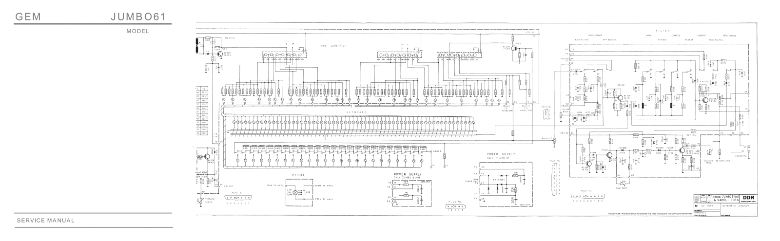 GEM JUMBO61-6R Schematics. - ManualMachine.com