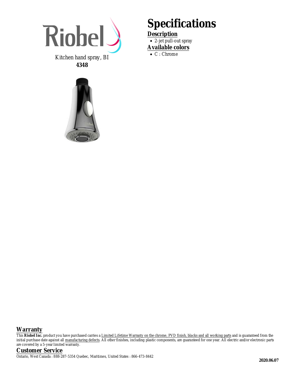 Riobel 4348C Specifications - ManualMachine.com