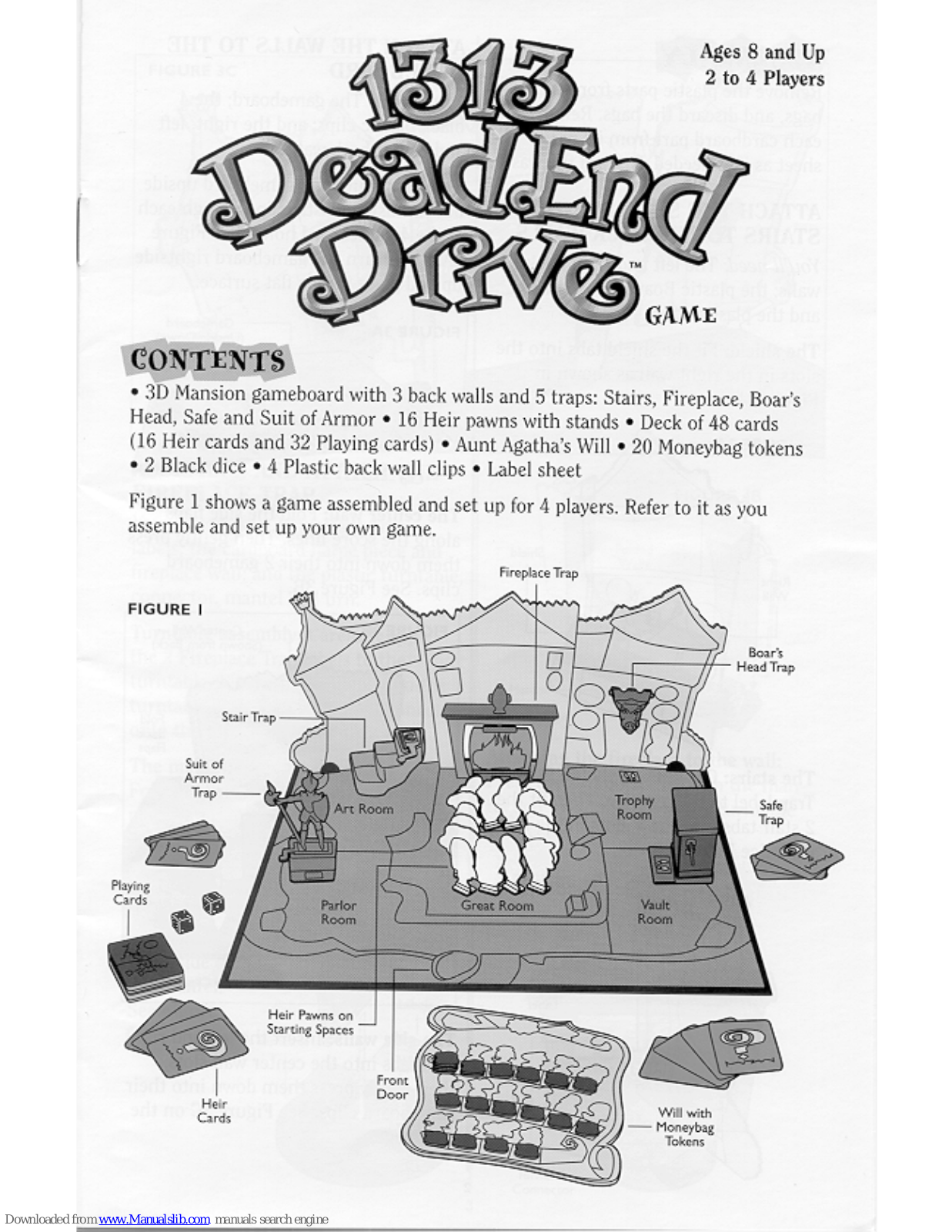 Parker Brothers 1313 Dead End Drive Instructions Manual