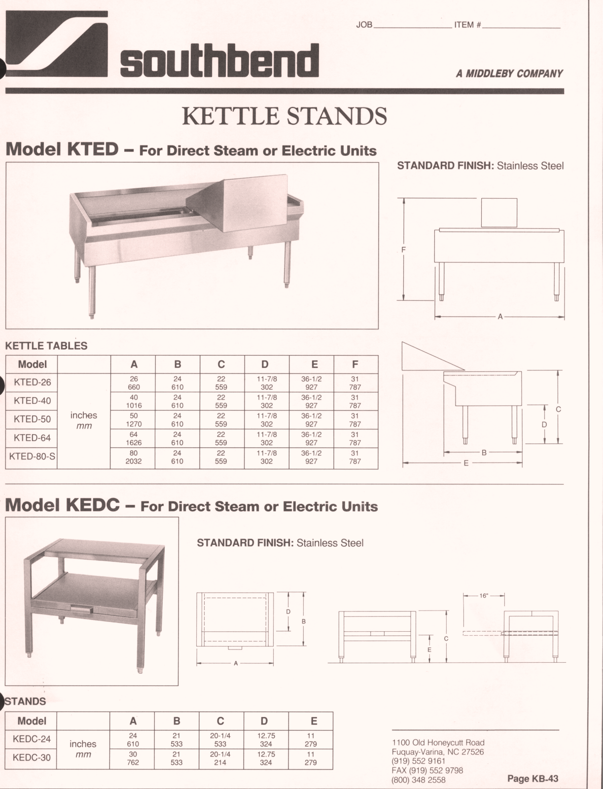 Southbend KEDC-24 User Manual