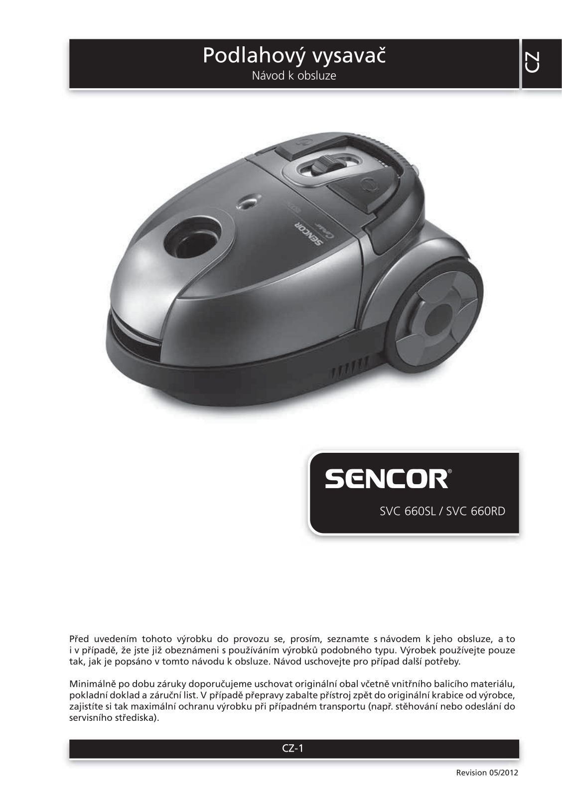 Sencor SVC 660RD User Manual