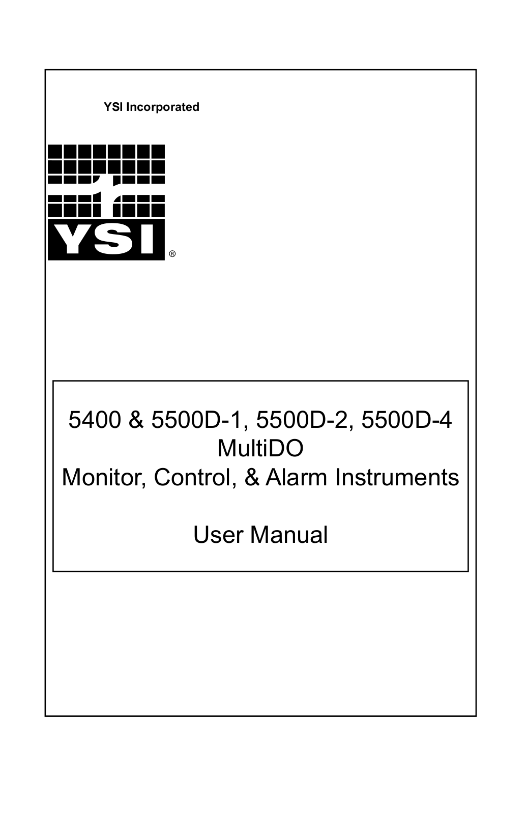 YSI 5500D-1 User Manual