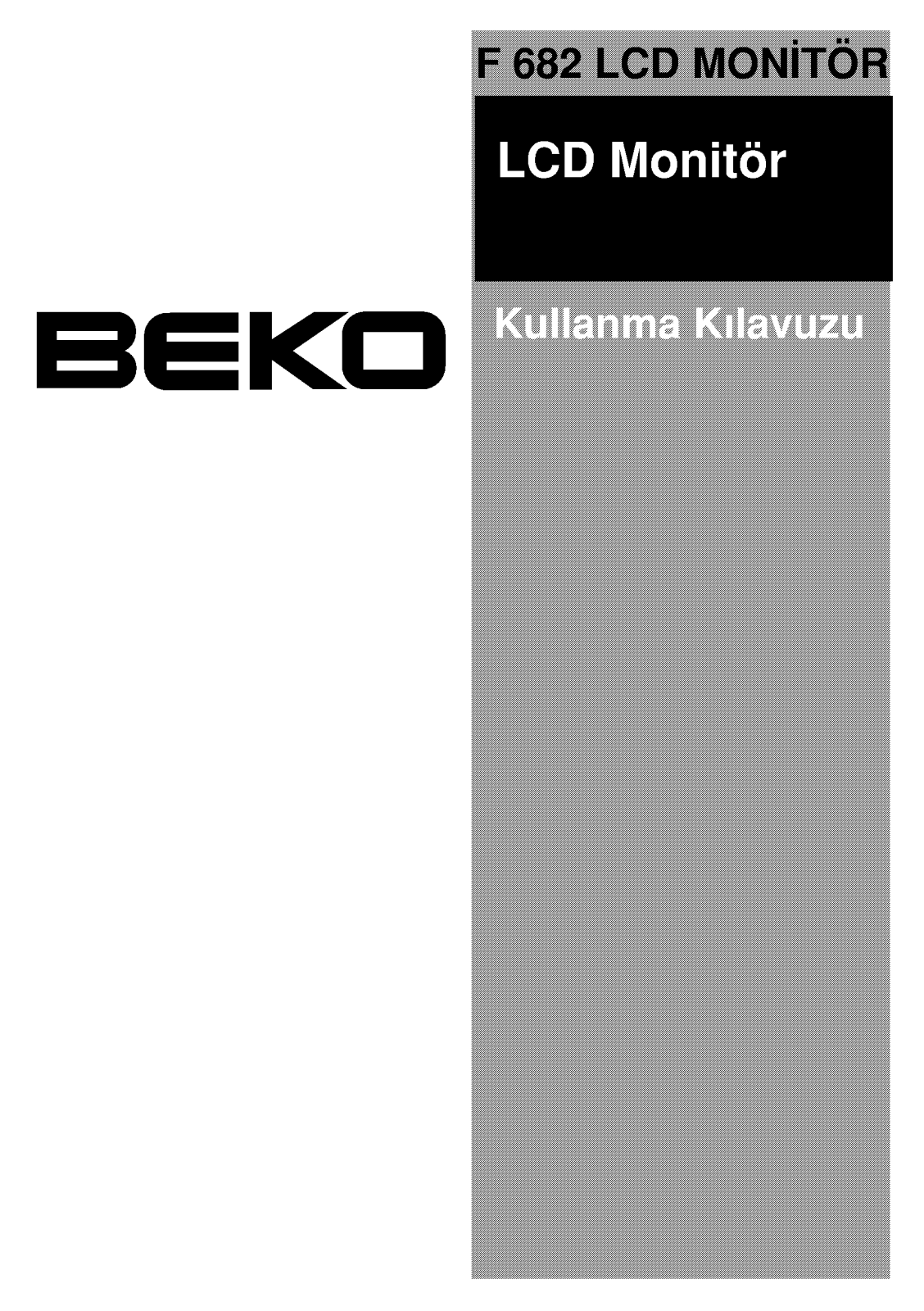 Beko F 682 User Manual