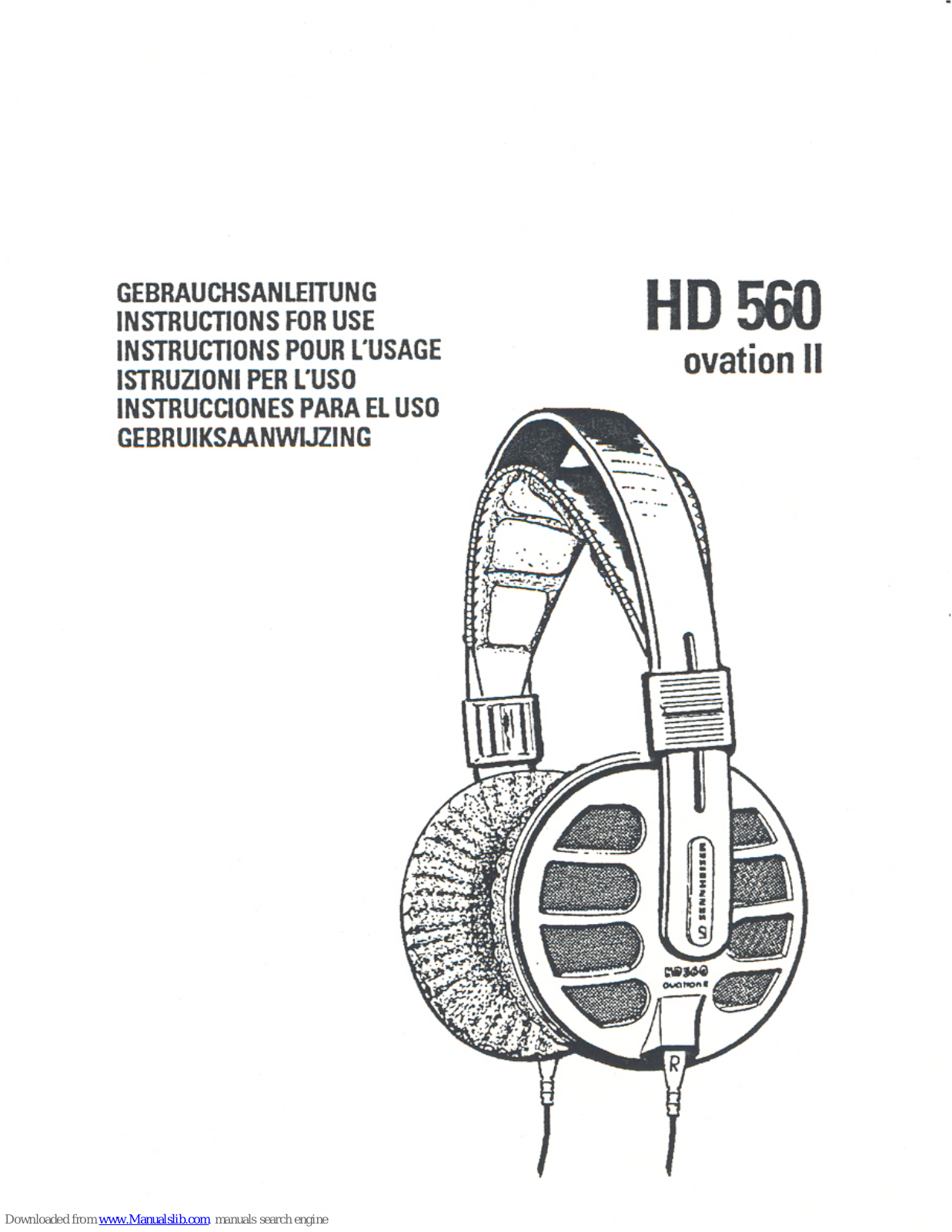 Sennheiser Ovation II HD 560, HD 560 II User Manual