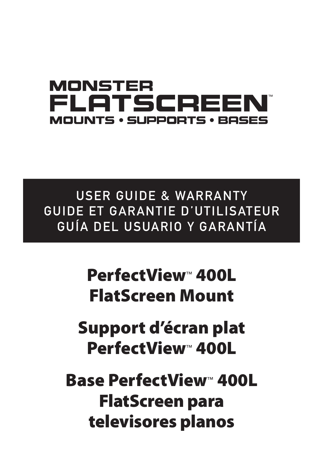 Monster Cable 400L User Manual