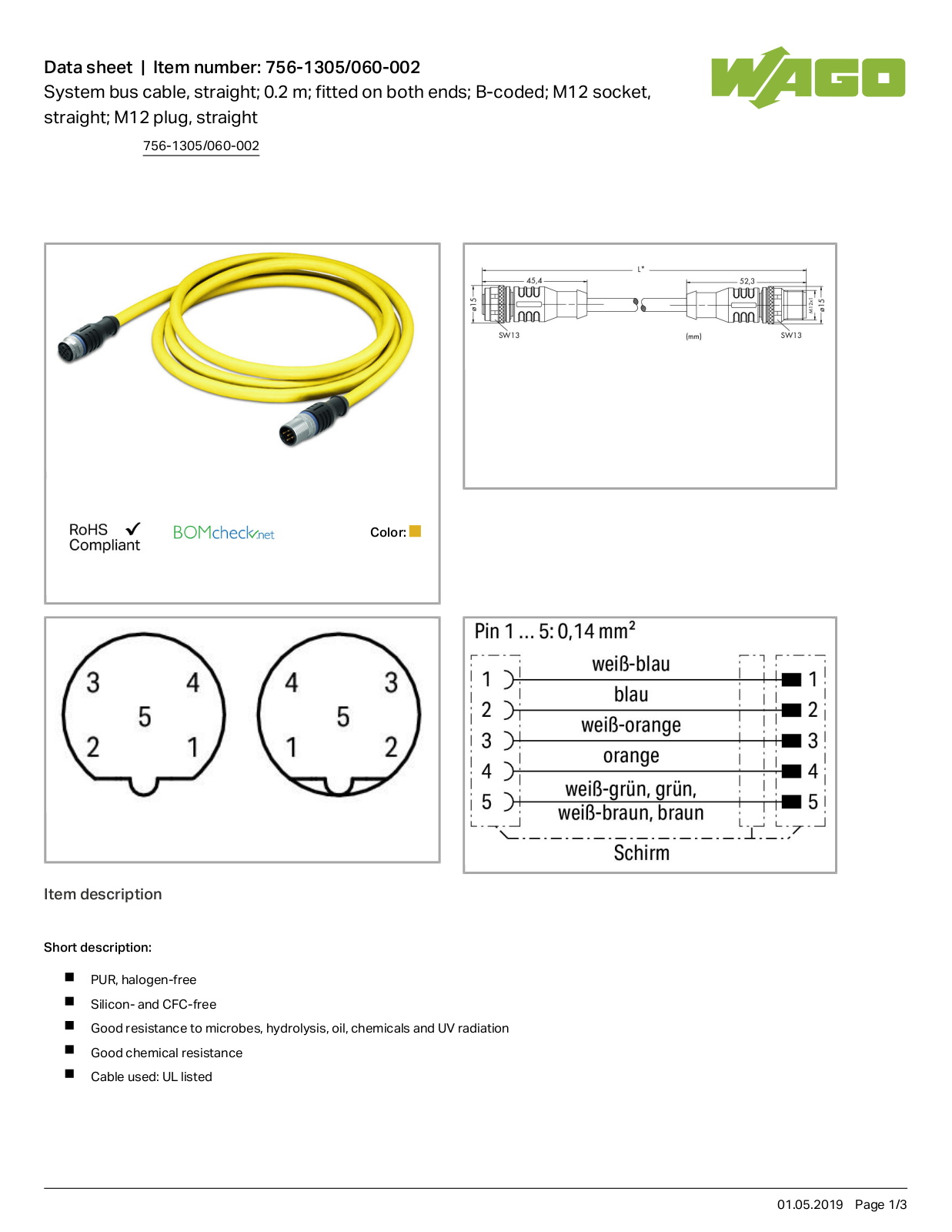 Wago 756-1305/060-002 Data Sheet