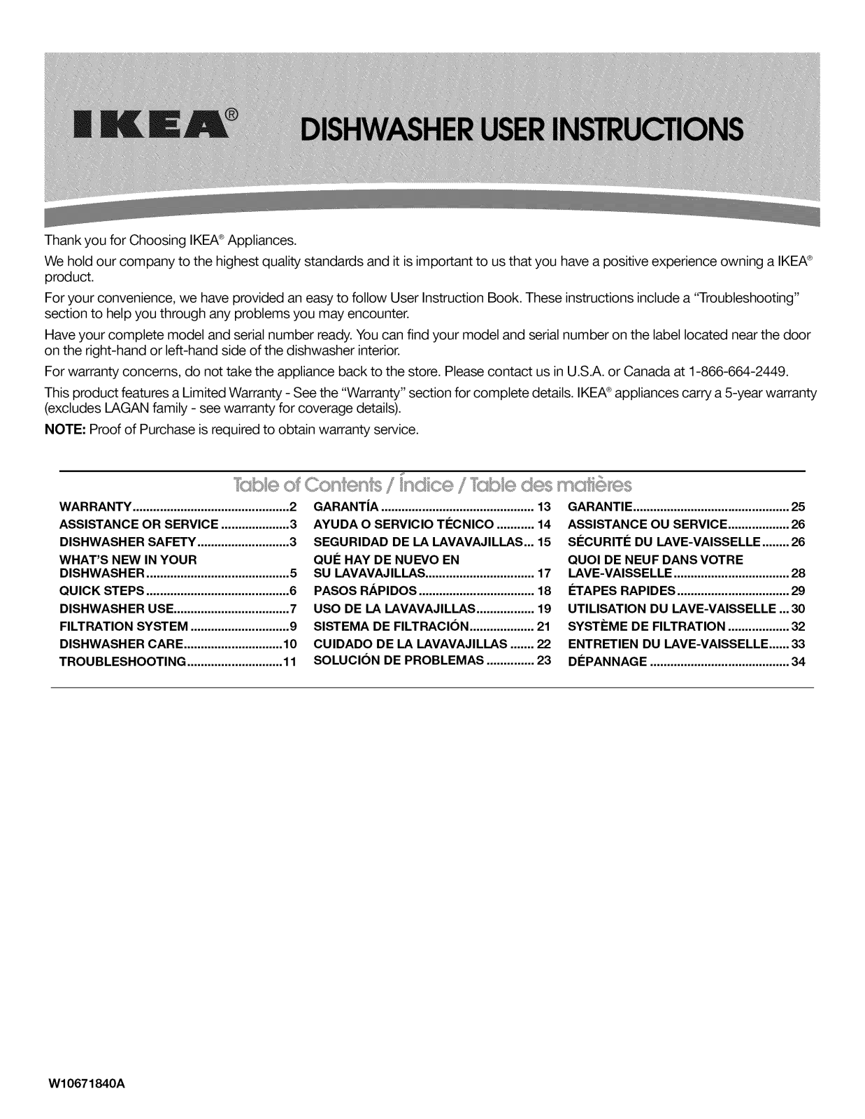 Ikea IUD7070DS2, IUD7070DS3 Owner’s Manual