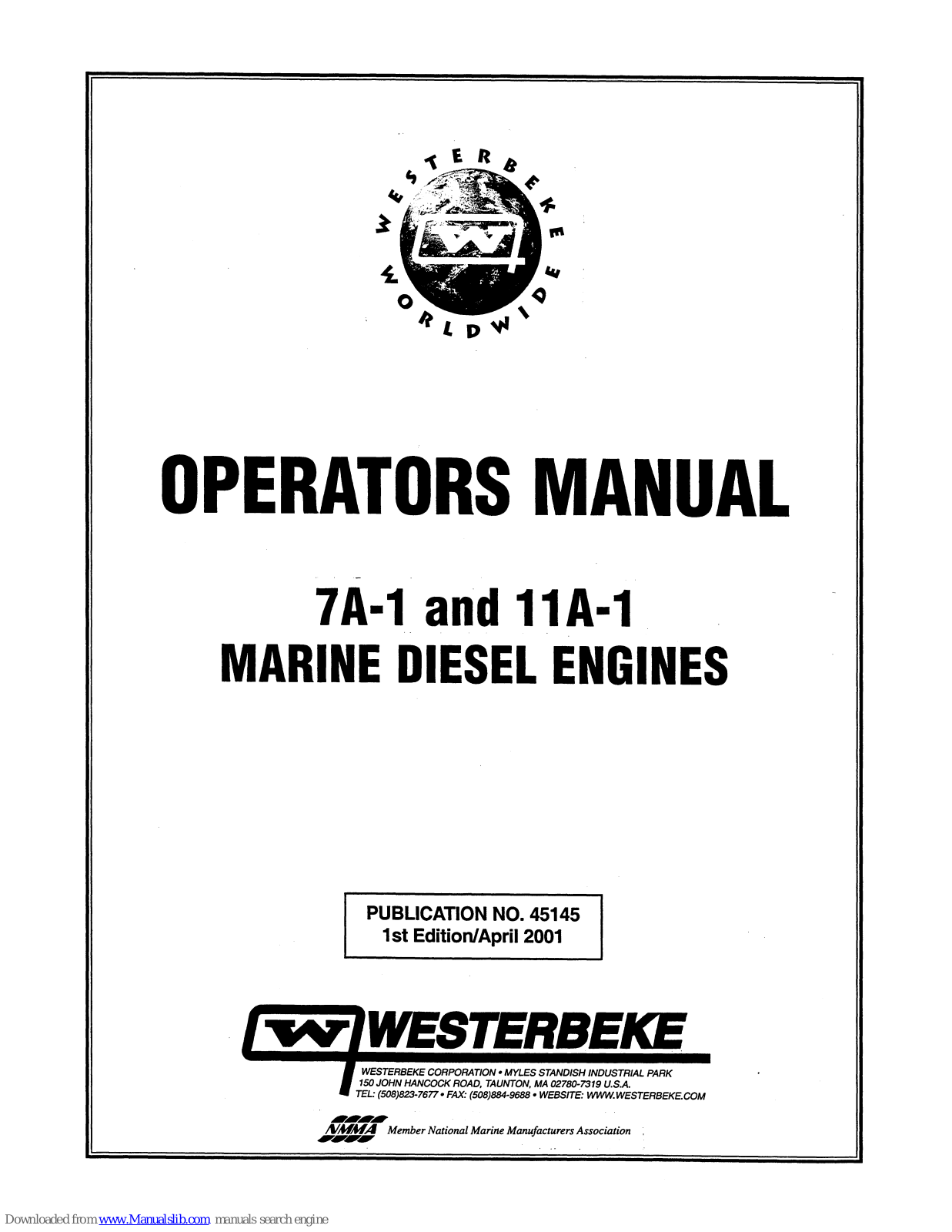 Westerbeke 7A-1, 11A-1 Operator's Manual - ManualMachine.com