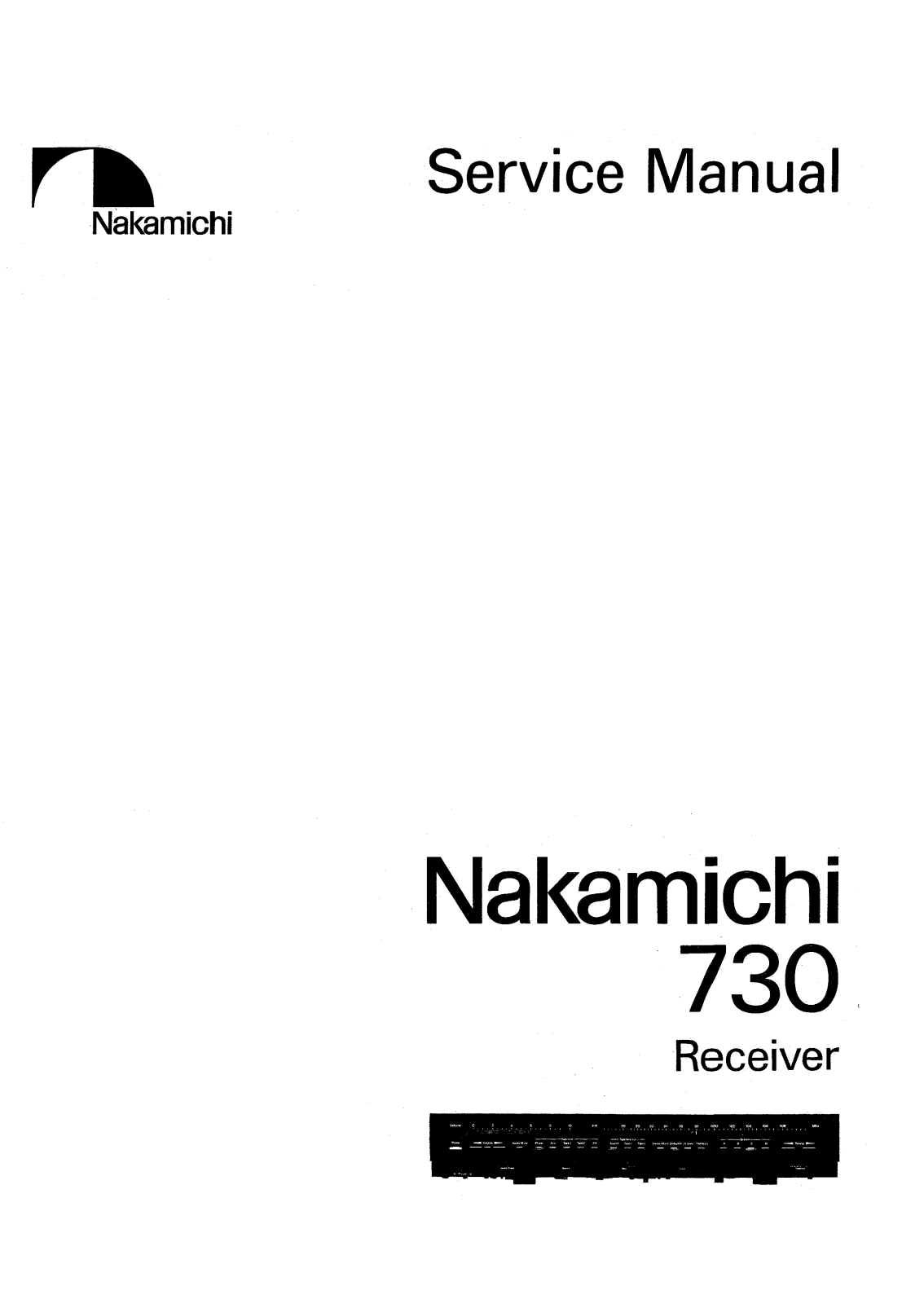 Nakamichi 730 Service Manual