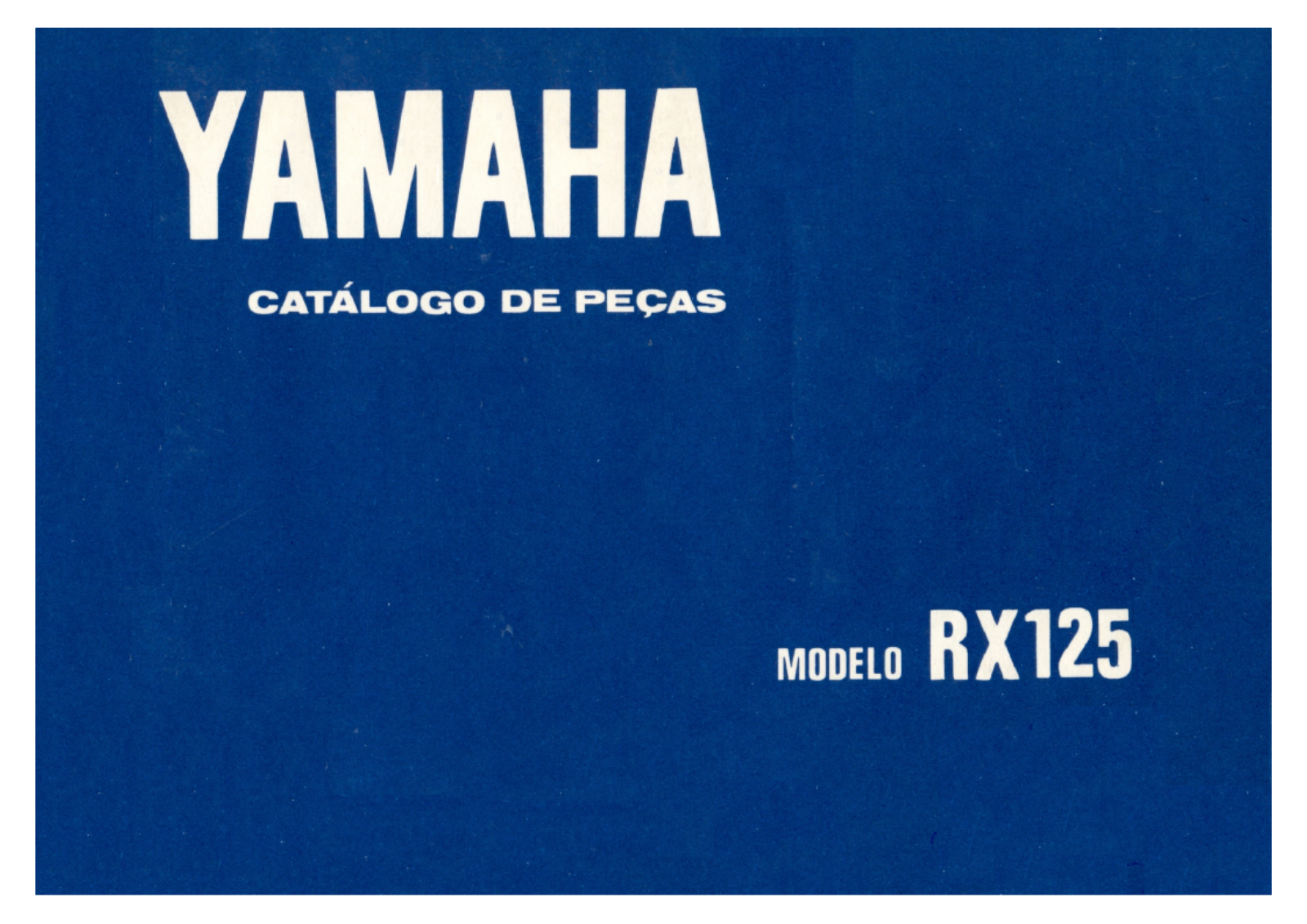 Yamaha RX 125 1982 Parts Manual