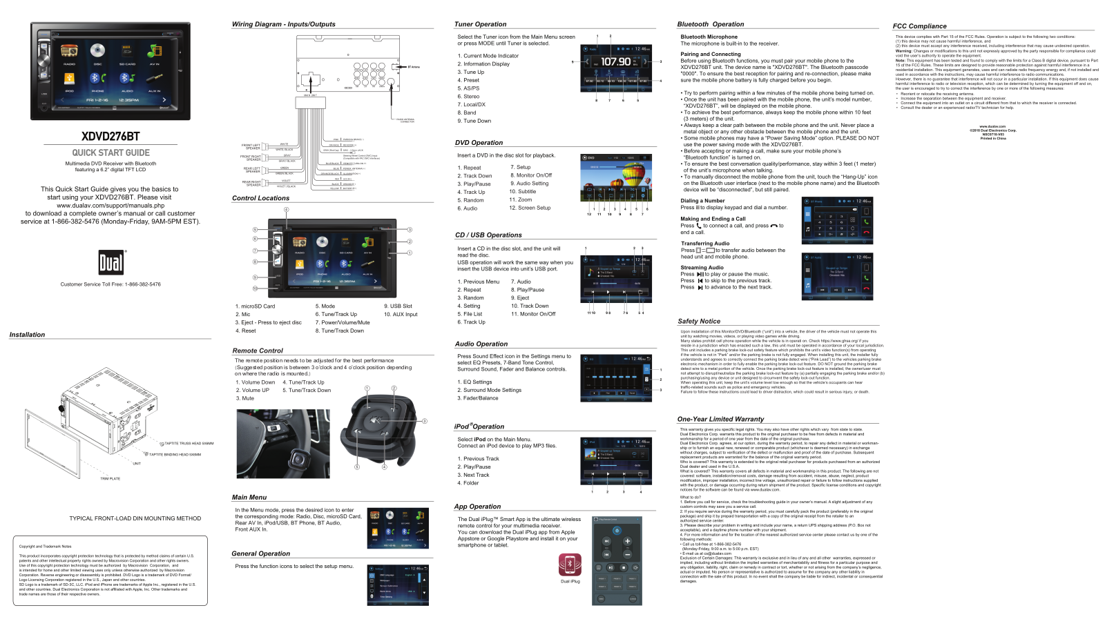 Dual XDVD276BT User Manual