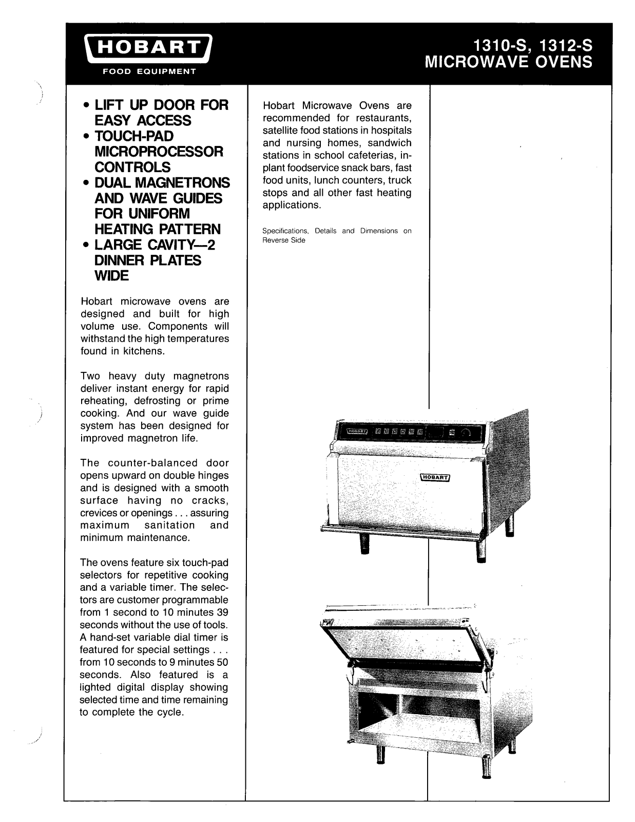 Hobart 1310-S User Manual