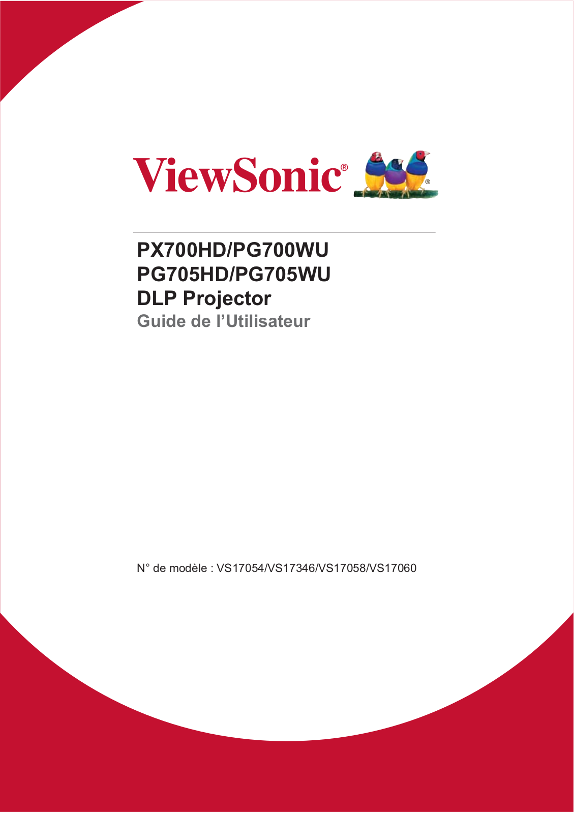 Viewsonic PX700HD, PG700WU, PG705HD, PG705WU User Manual