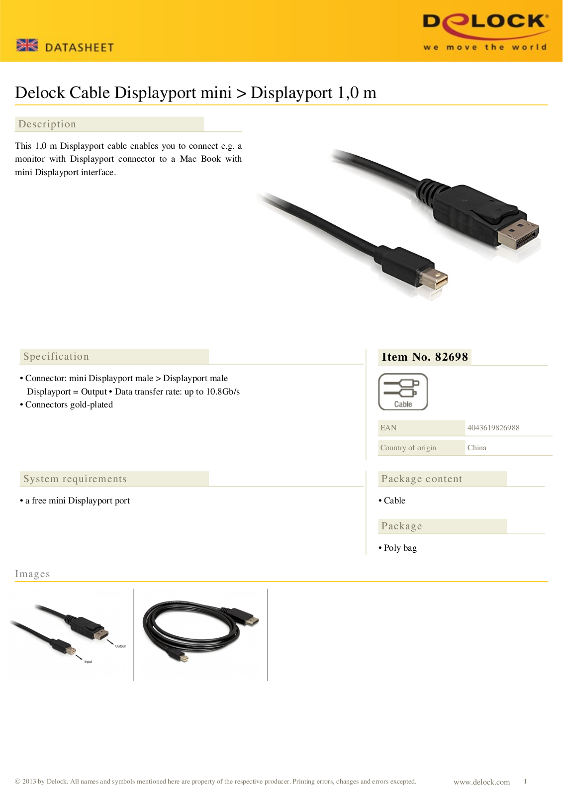 DeLOCK 82698 User Manual