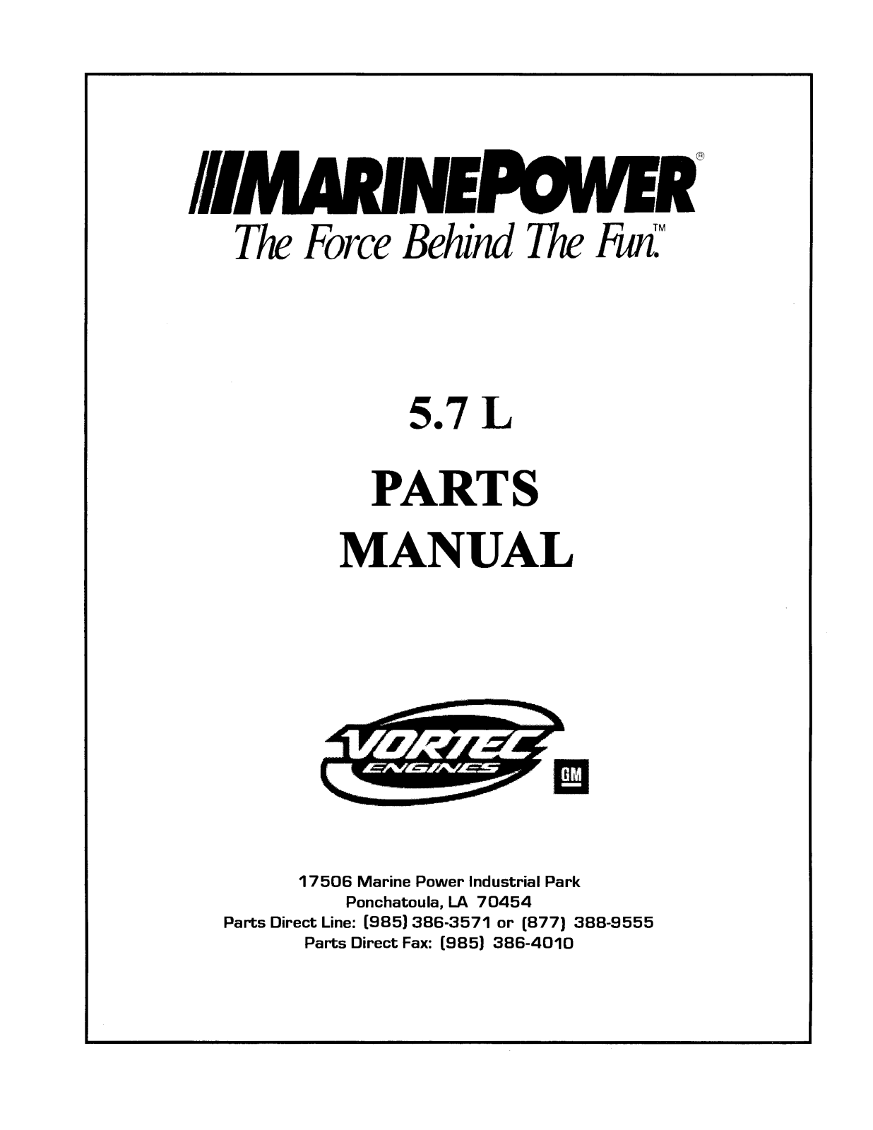 Marine Power 350CID Parts Manual