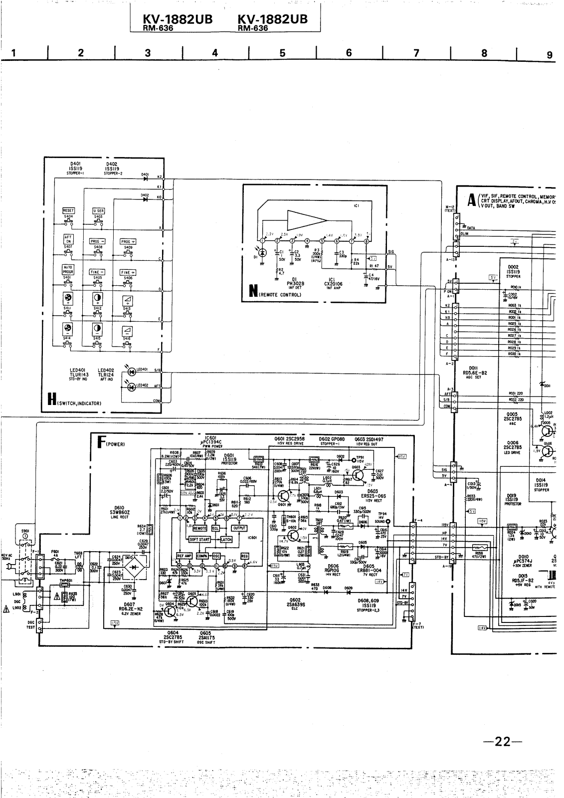 SONY KV 1882UB Diagram