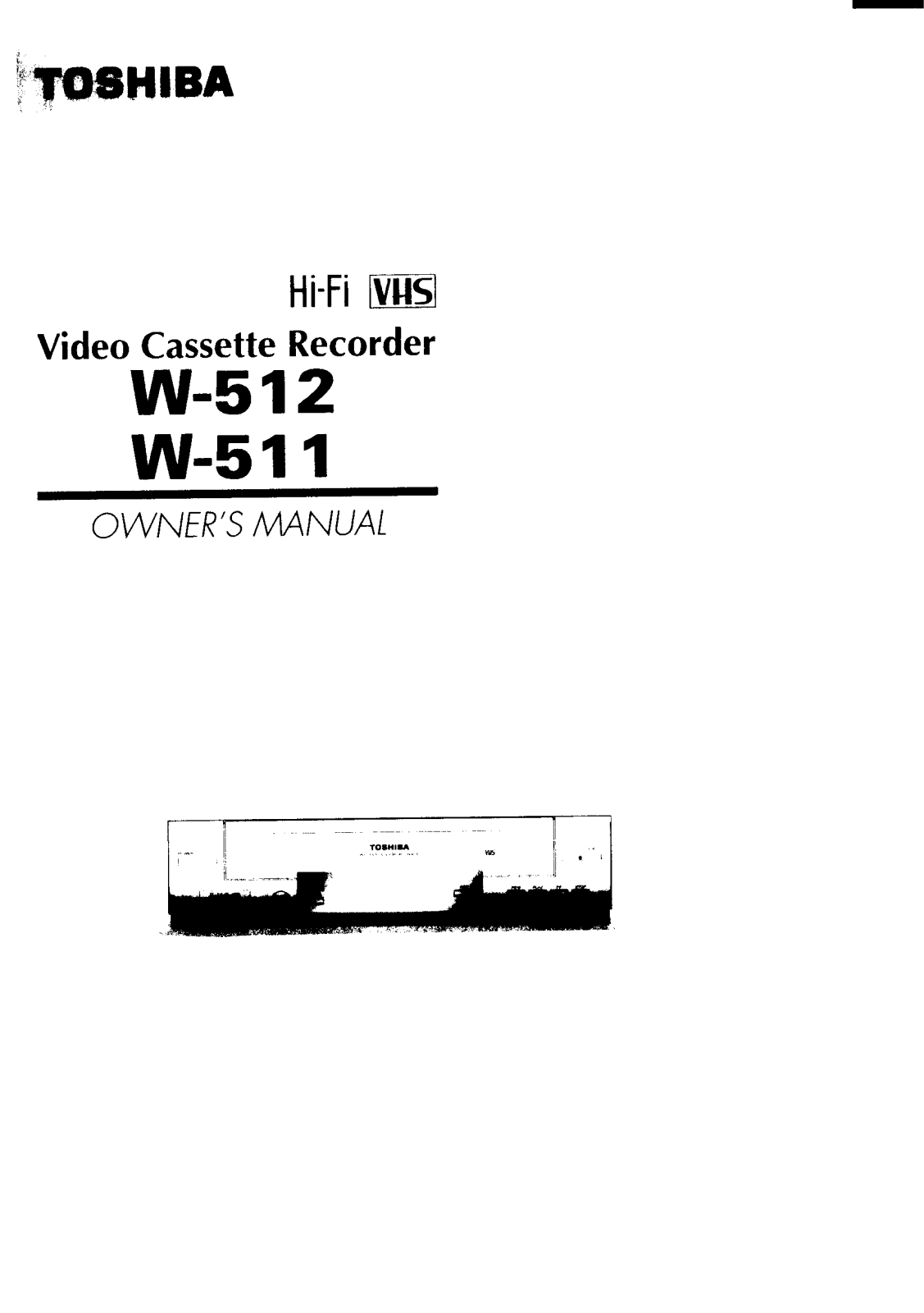 Toshiba W511 User Manual