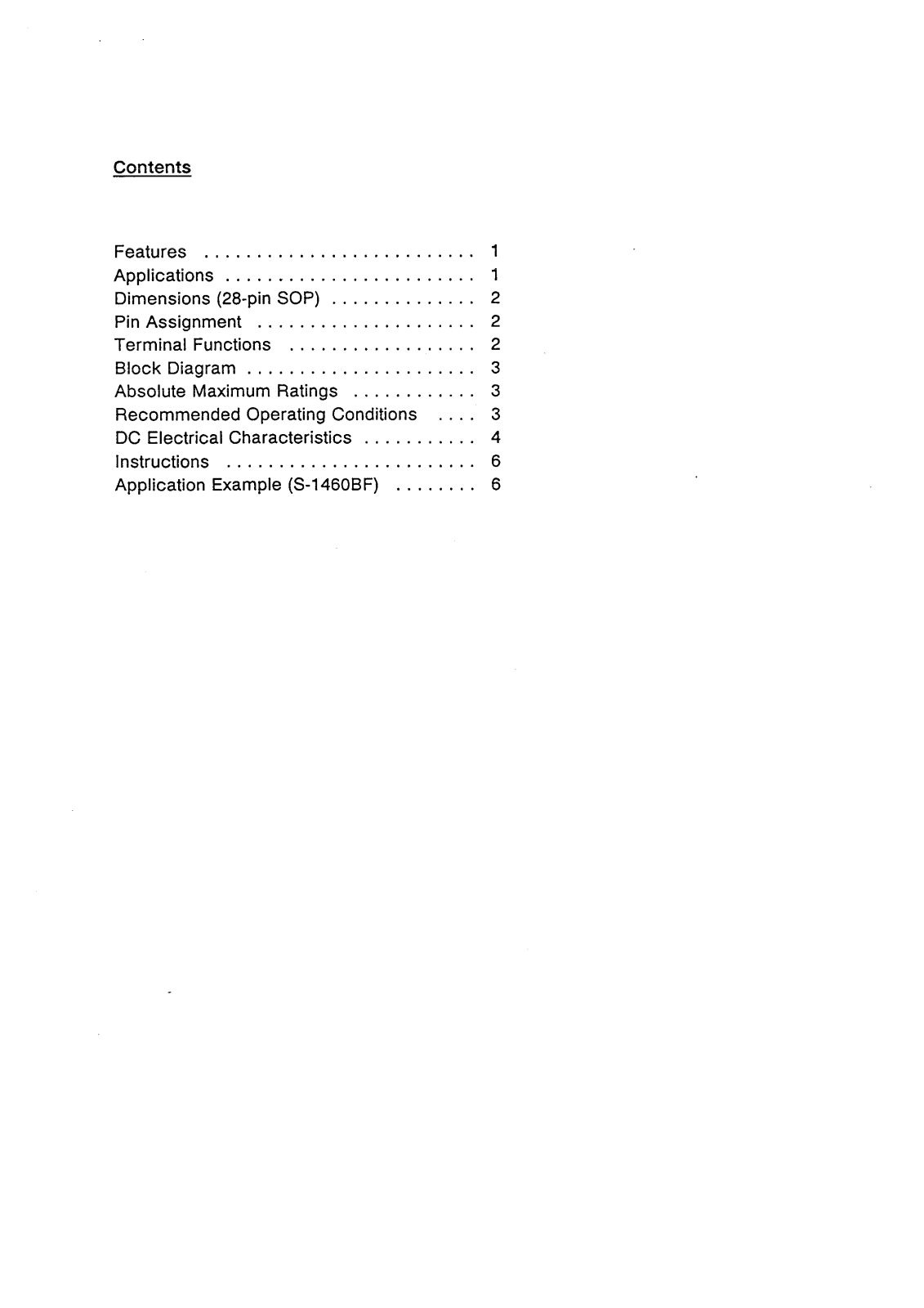 Epson S-1460BF, S-14L60BF Datasheet