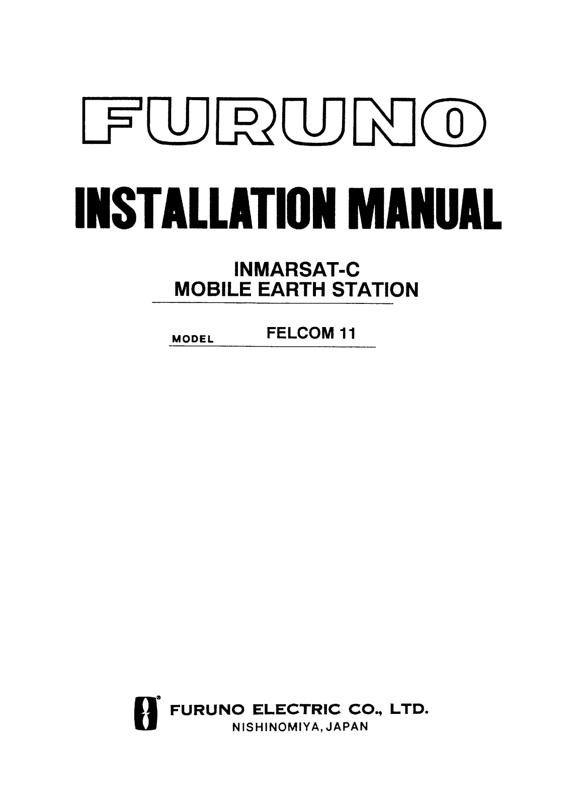 Furuno FELCOM11 Installation Guide - ManualMachine.com