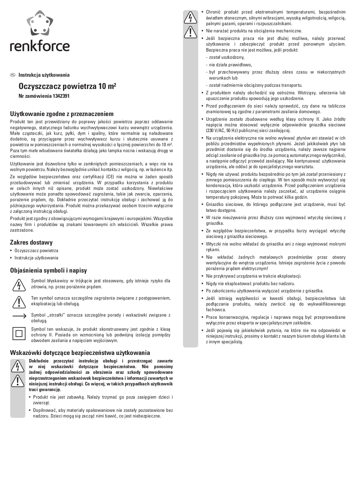 Renkforce AP-M15A Operating Instructions