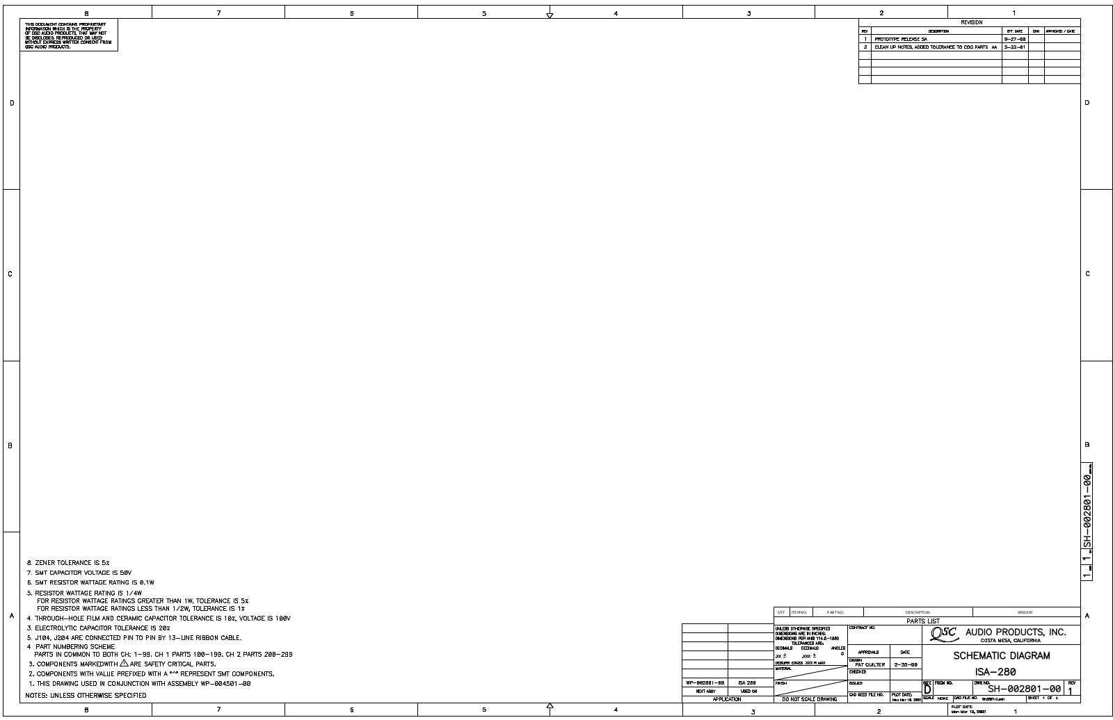 QSC ISA-280 Schematic