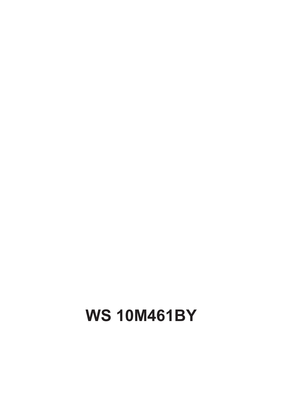 Siemens WS10M461BY User Manual