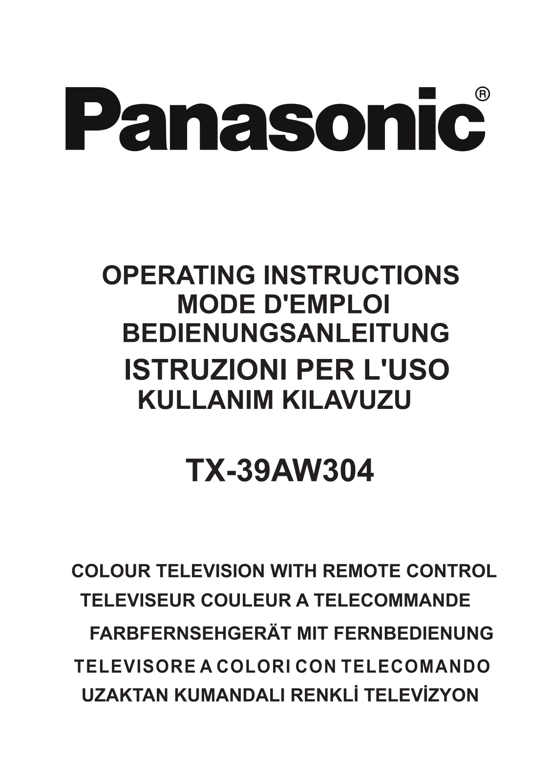 Panasonic TX39AW304 User Manual