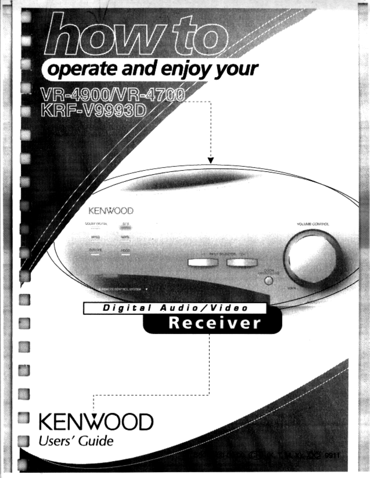 Kenwood VR-4900, VR-4700, KRF-V9993D Owner's Manual