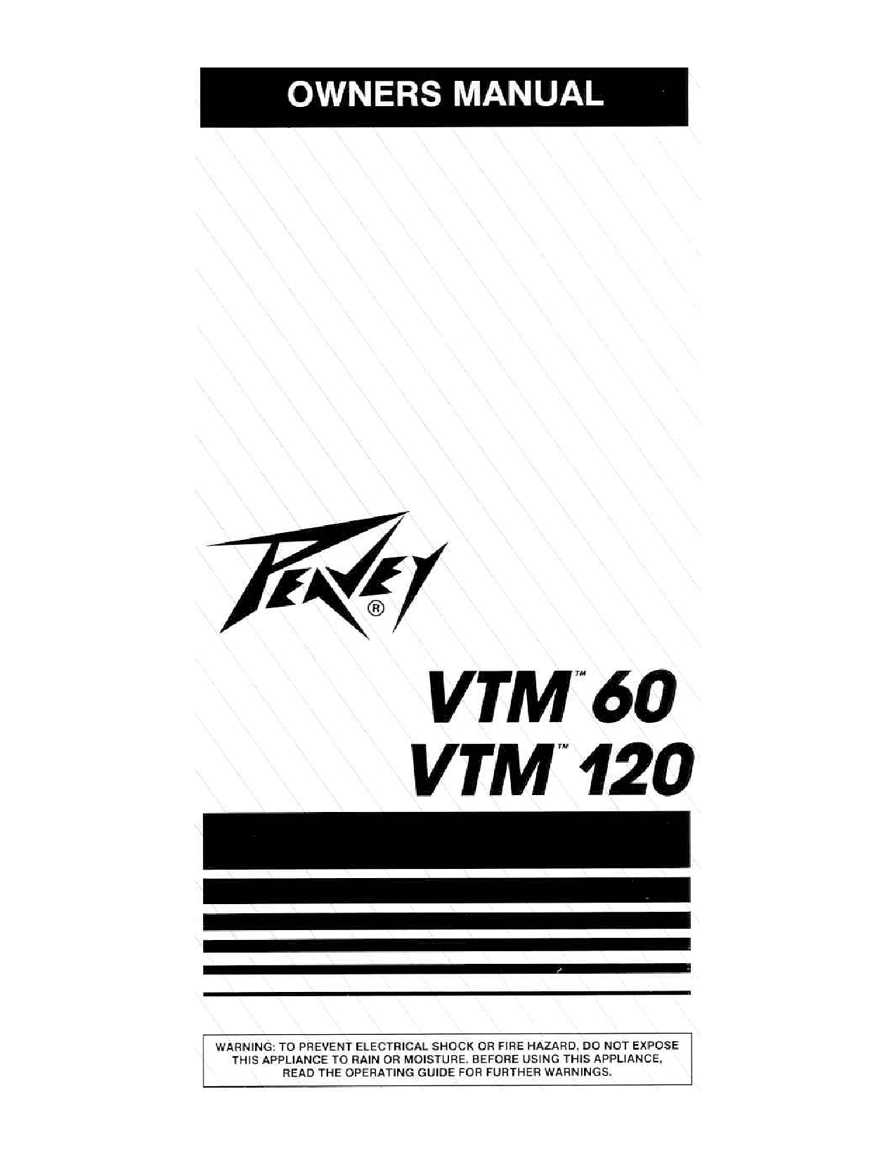 Peavey VTM-120, VTM-60 User Manual