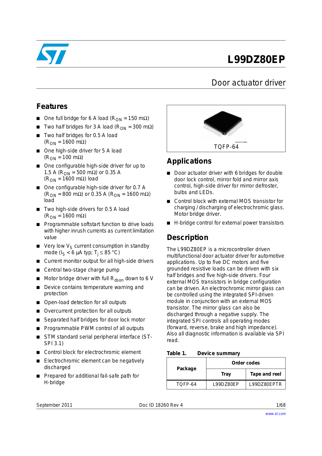 ST L99DZ80EP User Manual