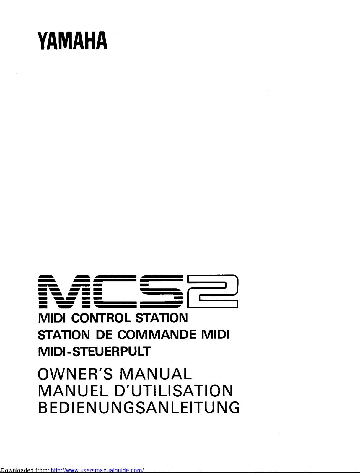 Yamaha Audio MCS2 User Manual