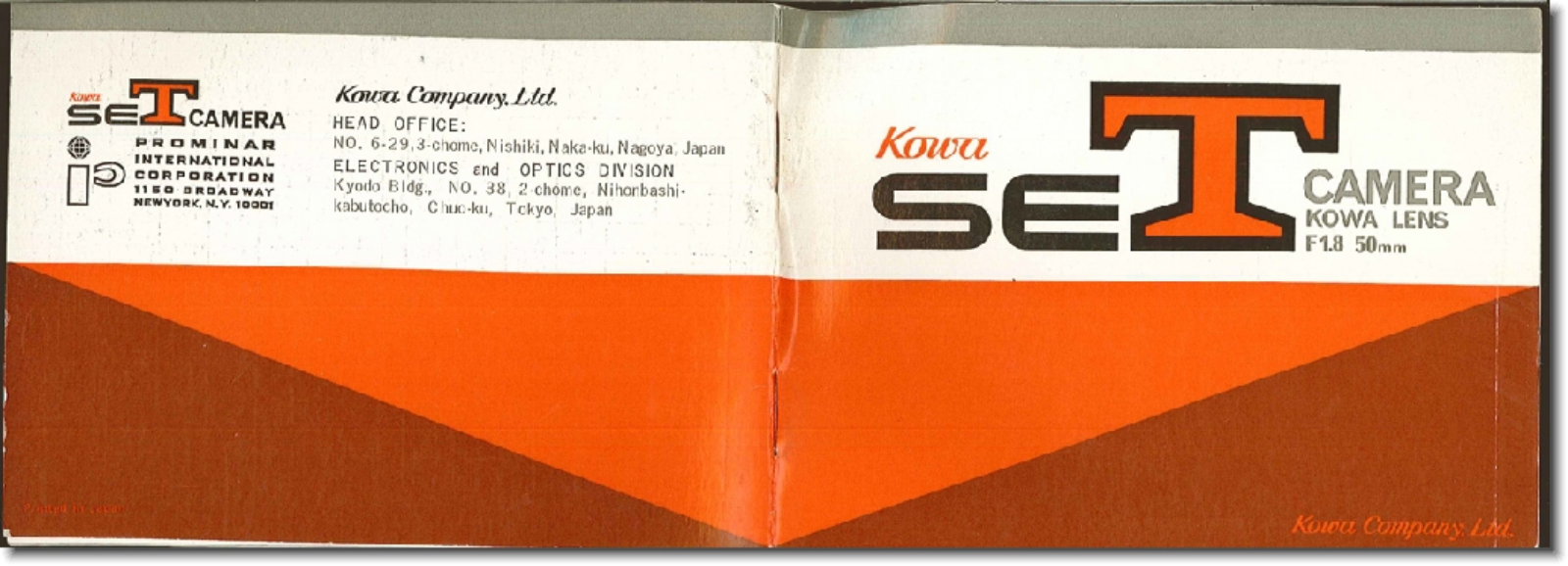 Kowa SE-T Operating Instructions