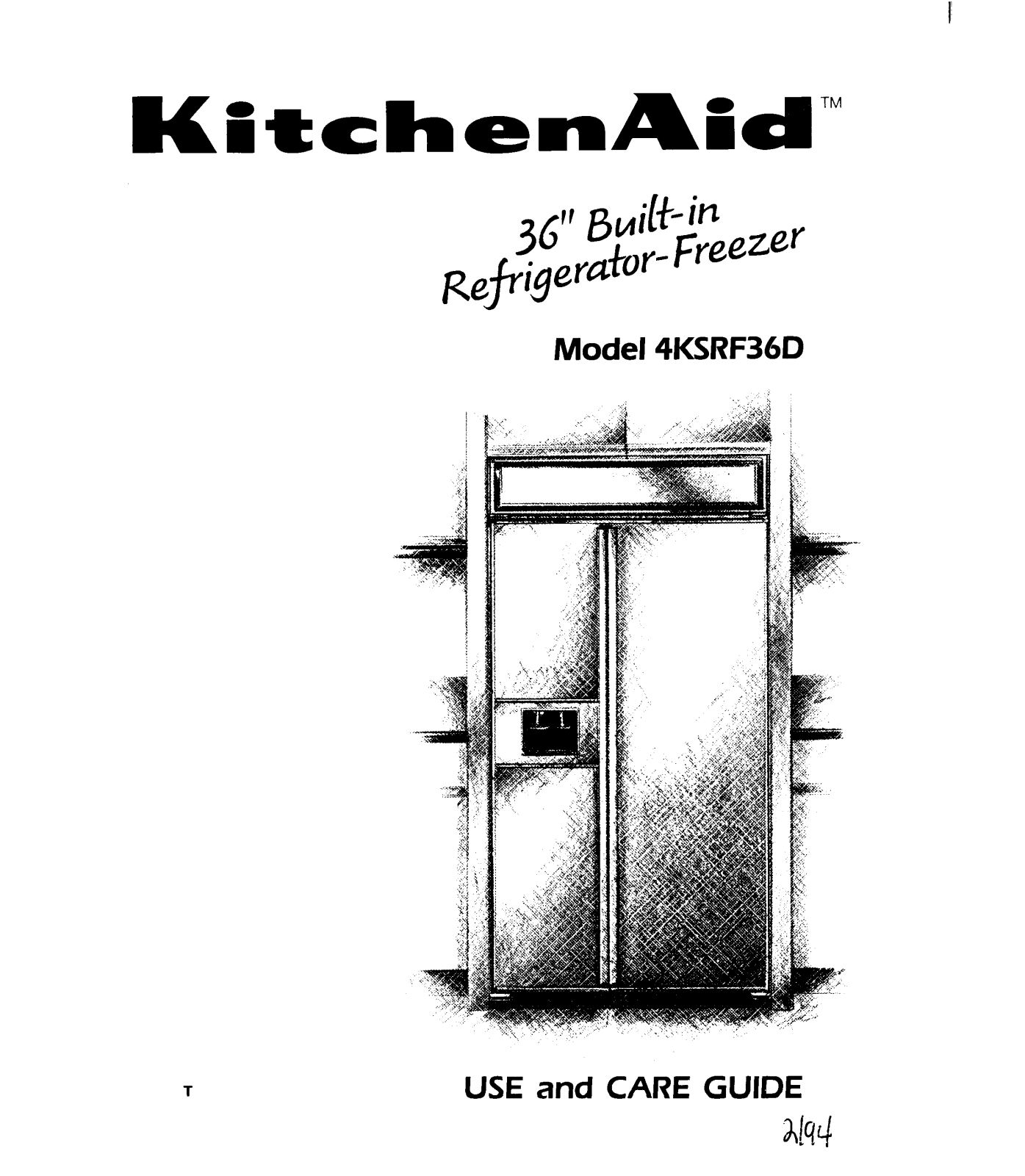 KitchenAid 4KSRF36D User Manual