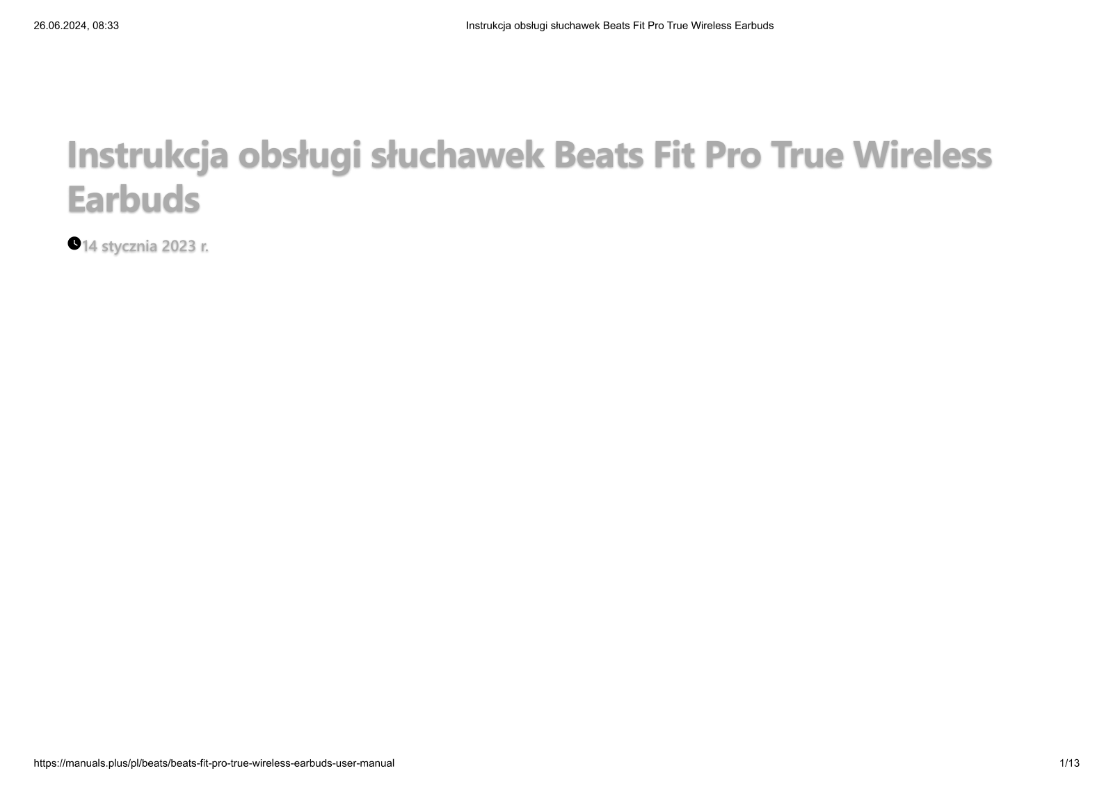 BEATS Fit Pro User guide - ManualMachine.com