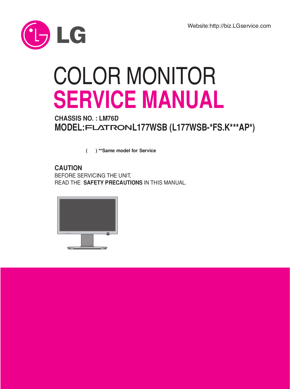 lg L177WSB Service Manual