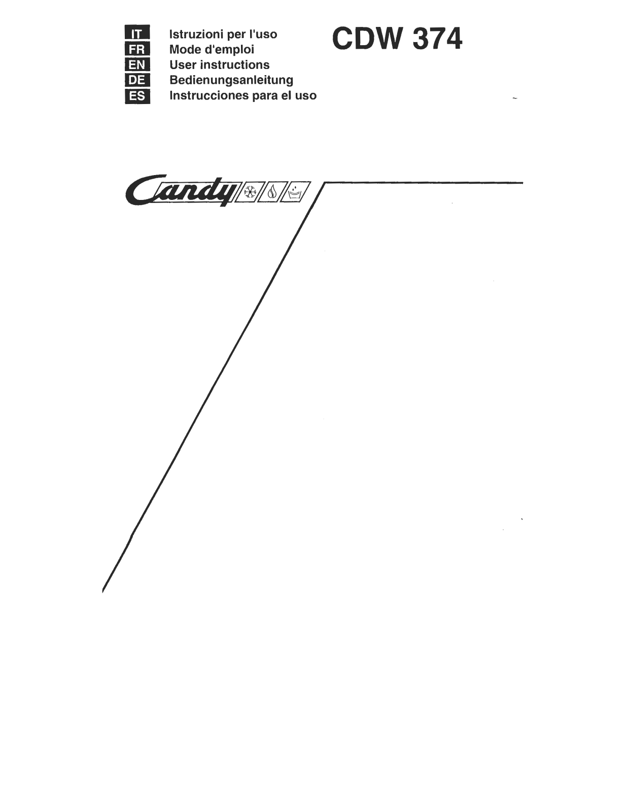 CANDY CDW374 User Manual