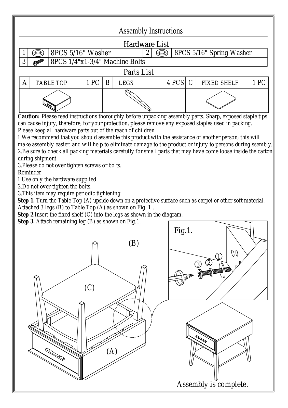 Foundry Select W001700893 Assembly Instructions - ManualMachine.com