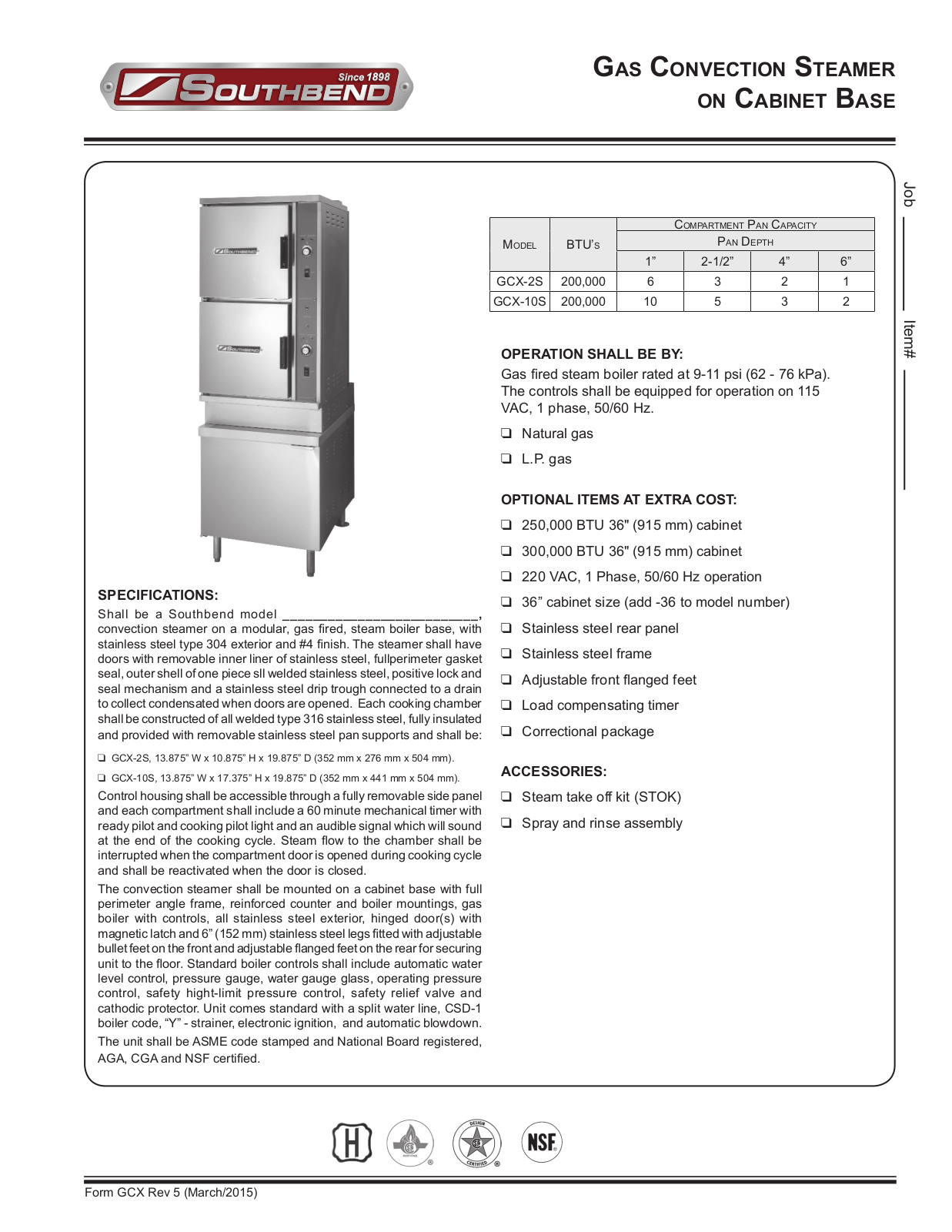 Southbend GCX-10S User Manual