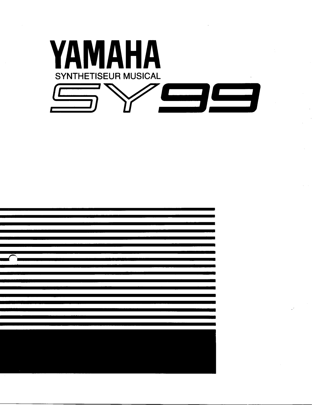 Yamaha SY99 Owner's Manual