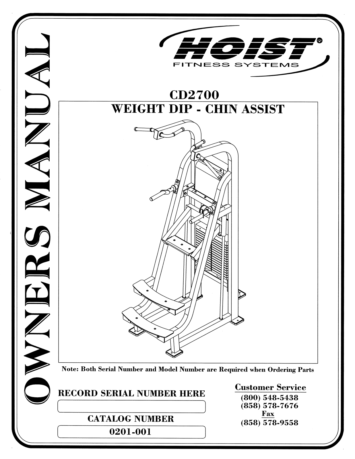 Hoist Fitness CD2700 User Manual