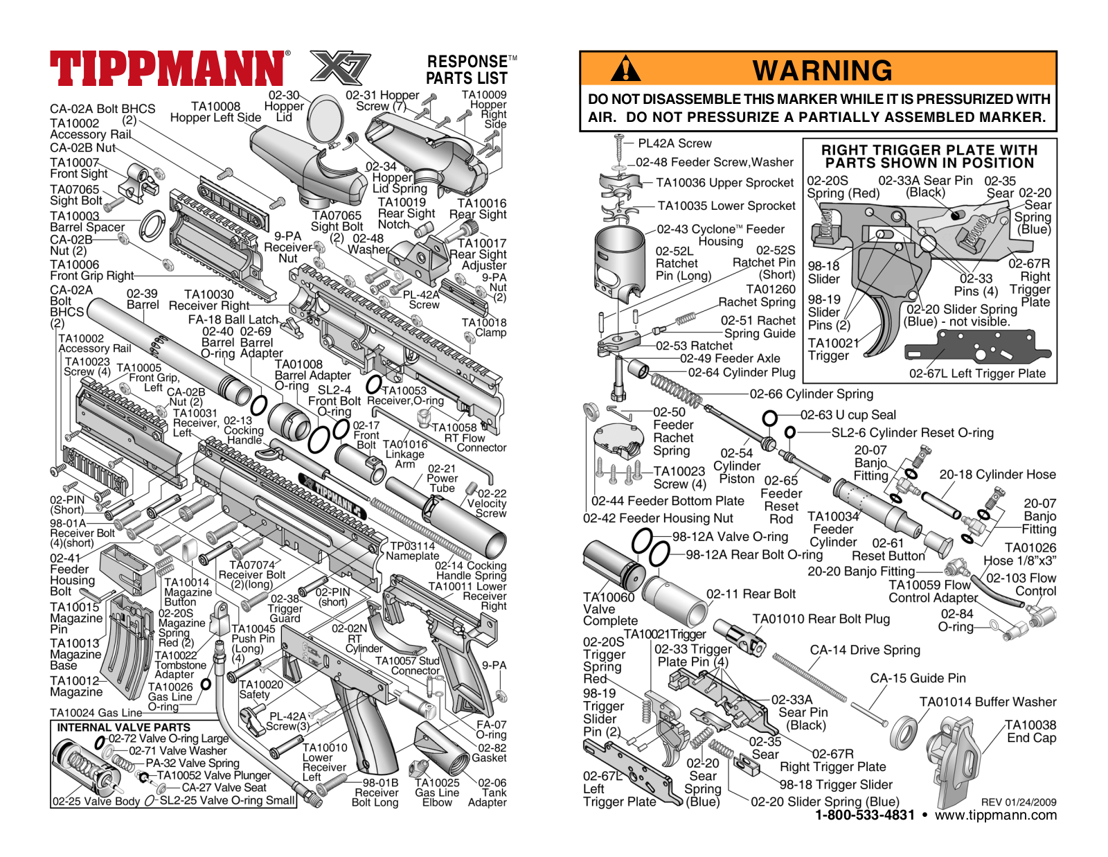 Tippmann X7 Response Trigger User Manual