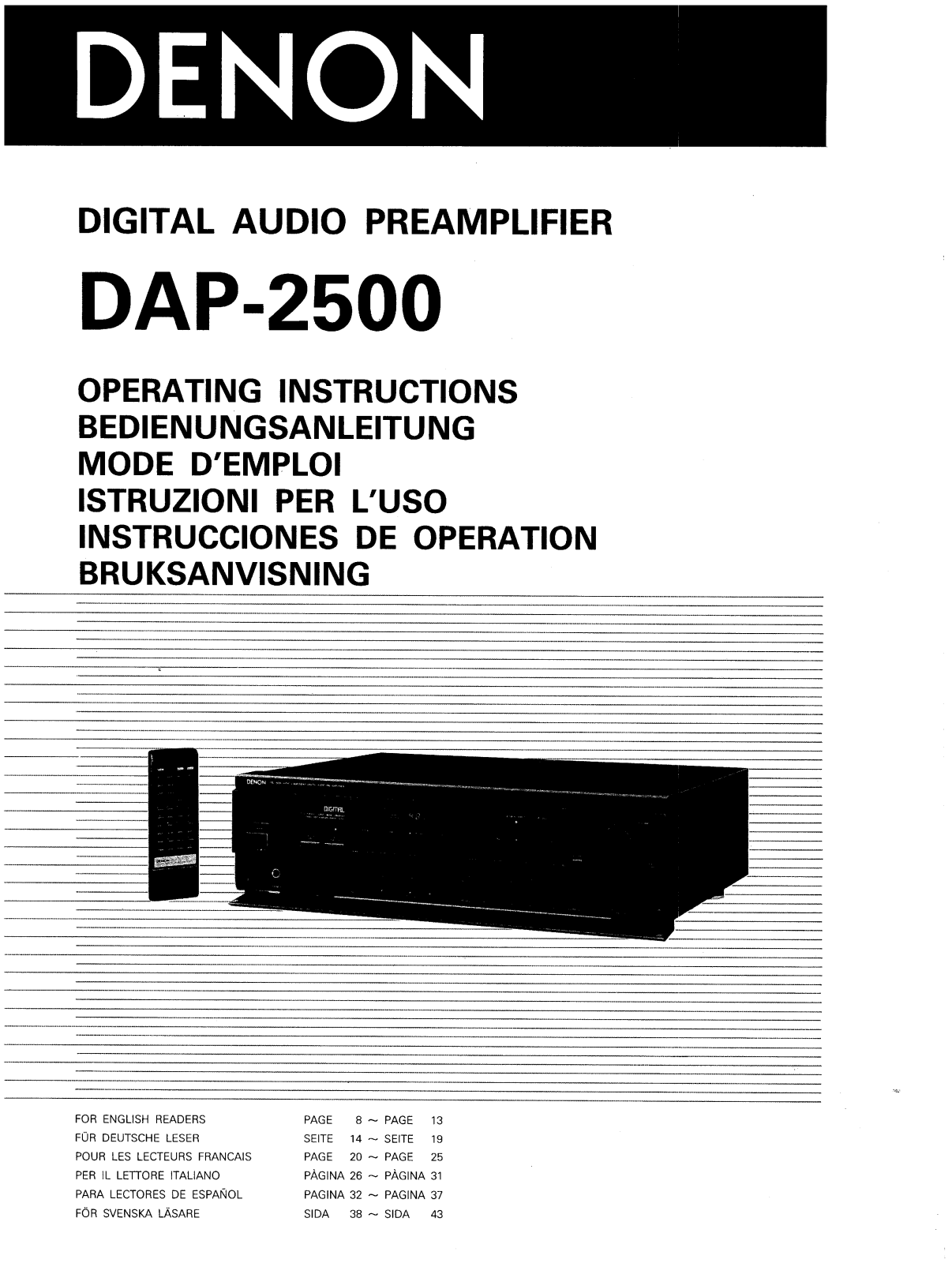 DENON DAP-2500 User Manual